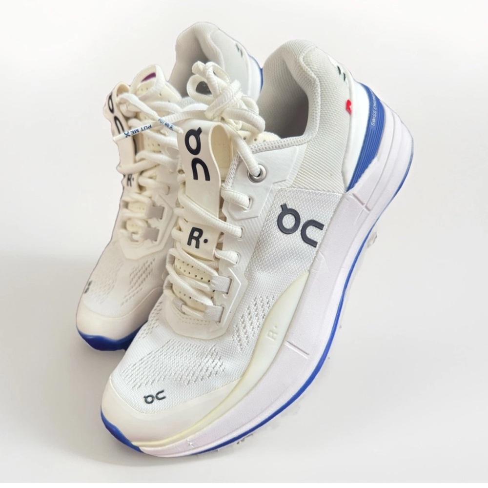 On THE ROGER Pro White Indigo 48.98720 Speedboard Women's Tennis Shoes size 7.5